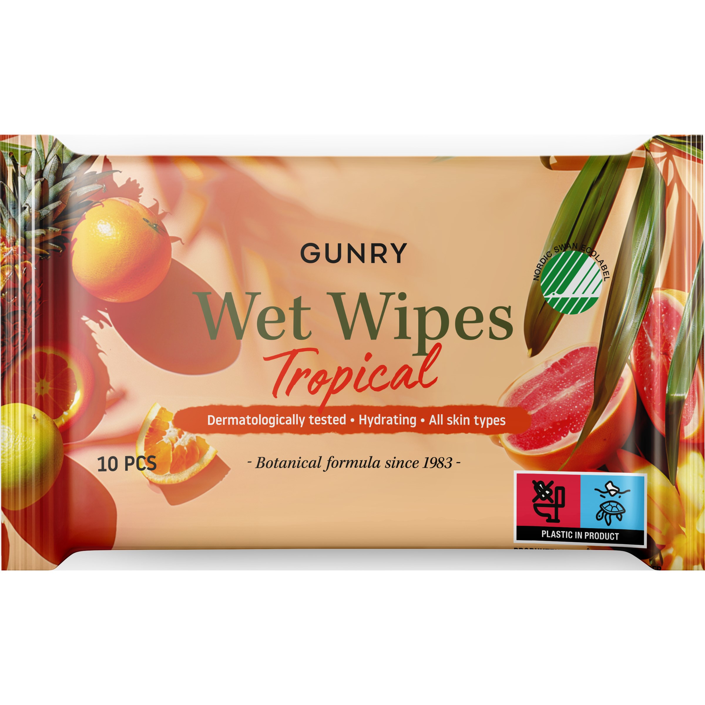 Gunry Wet Wipes Tropical 10 stk