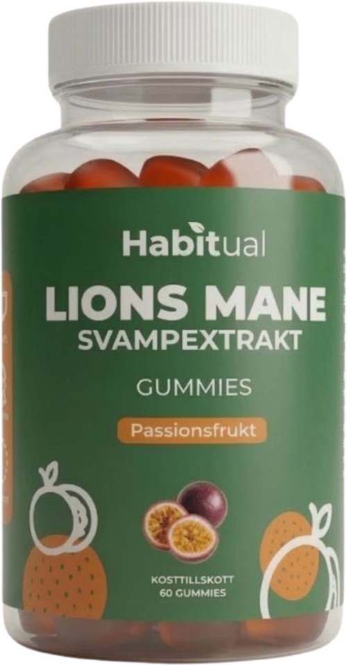 Habitual Lion's Mane Passionsfrukt Gummies 60 pcs