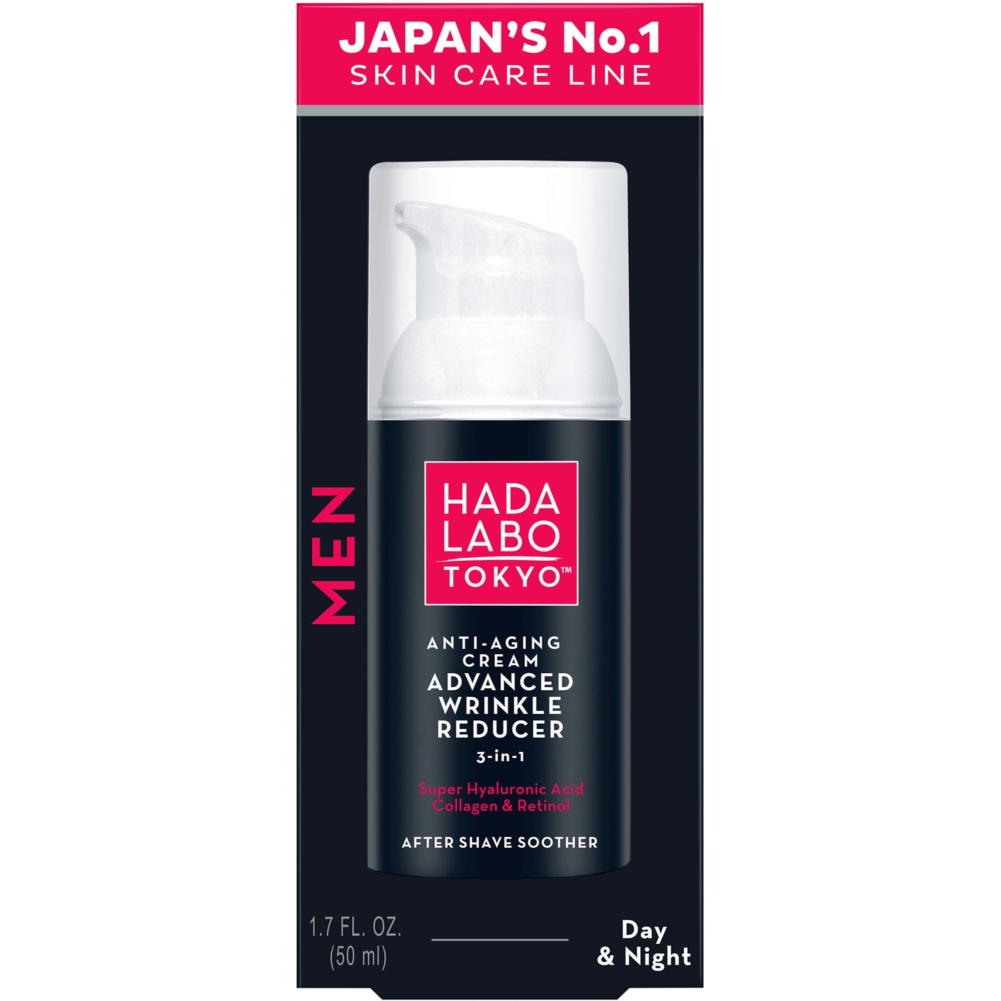 Hada Labo Tokyo MEN Anti-Aging Cream Advanced Wrinkle Reducer 50 ml (obrázok 3)