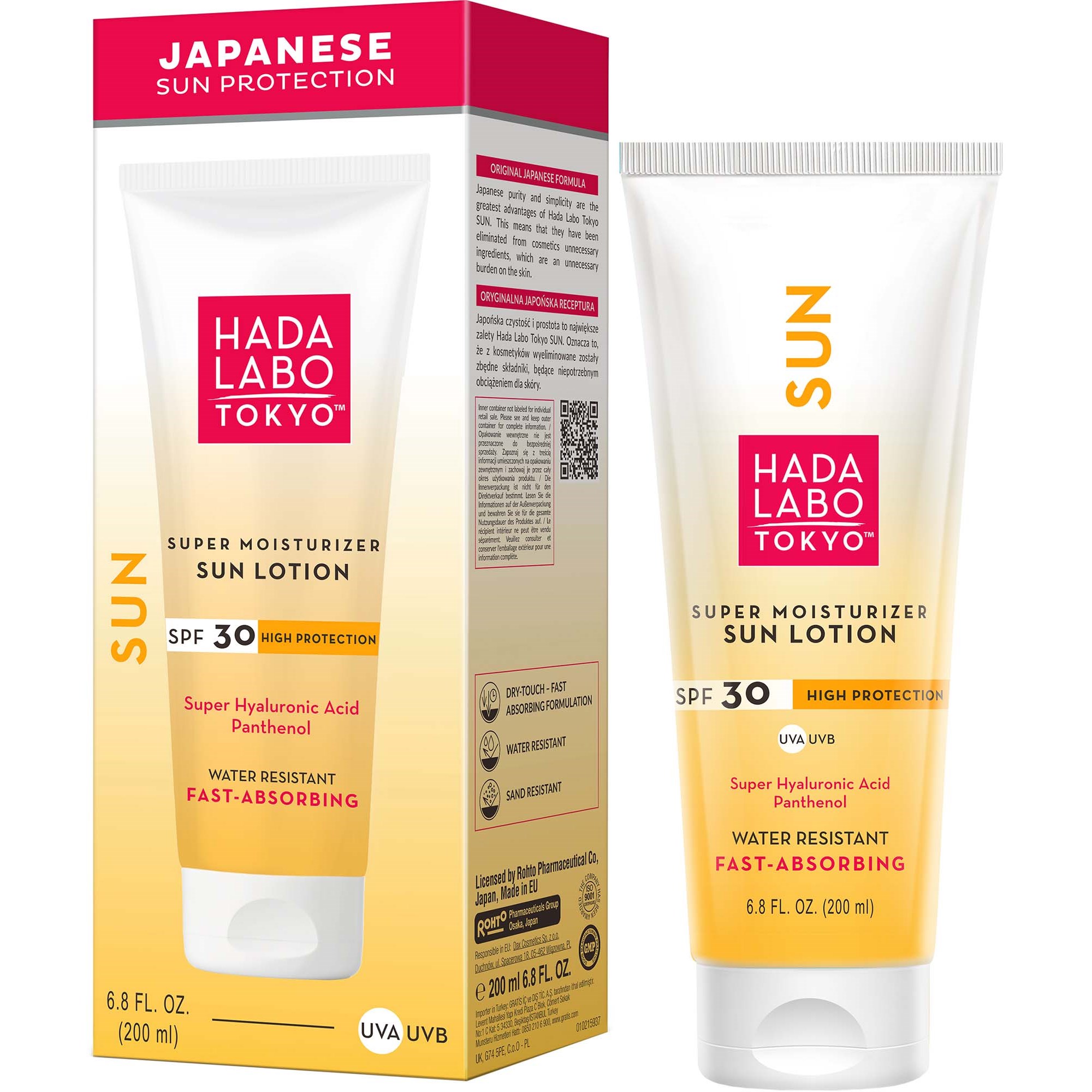 Hada Labo Tokyo Super Moisturizer Sun Lotion SPF 30 200 ml (obrázok 3)