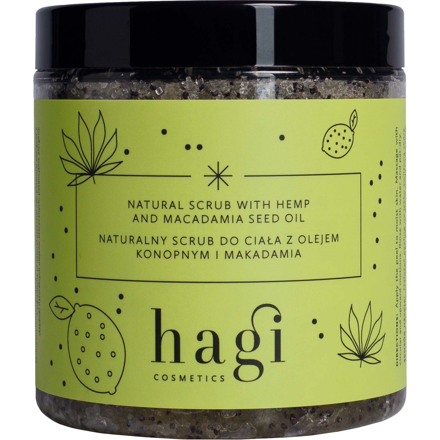Läs mer om Hagi Natural Scrub With Hemp And Macadamia Seed Oil 280 g