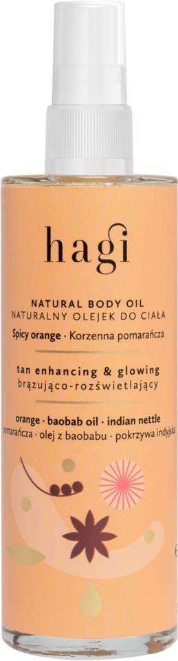 Hagi Natural Tan Enhancing Body Glow Oil Spicy Orange 100 ml