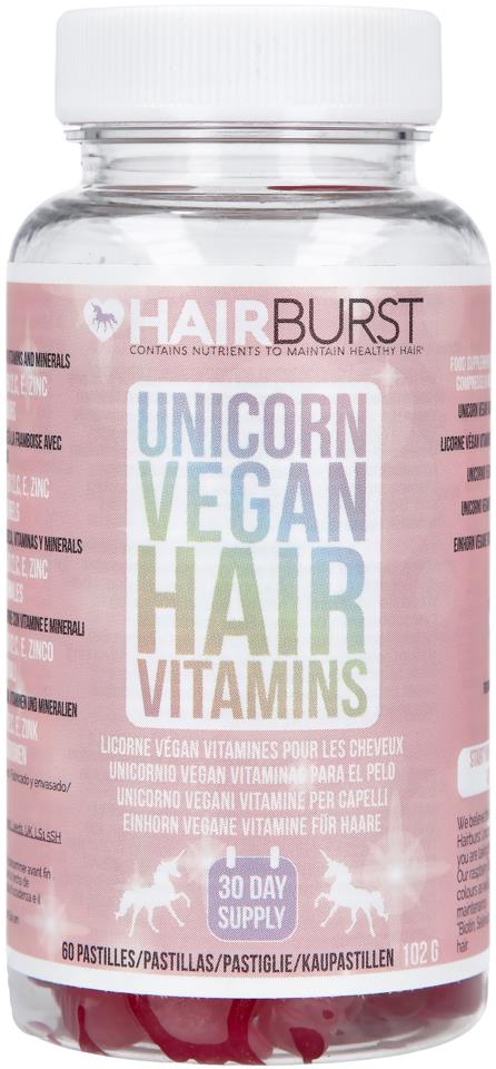 Hairburst Vegan Unicorn Hair Vitamins 60 kpl