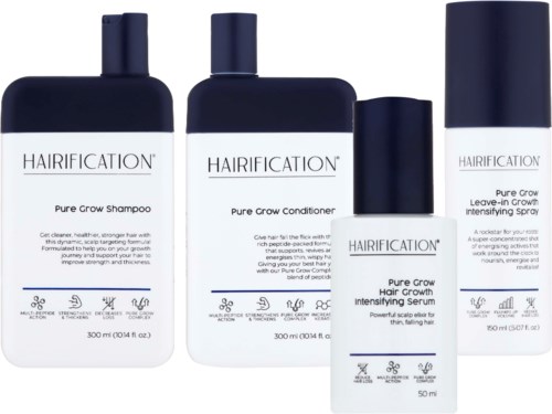 Hairification Pure Grow Bundle Shampoo 300 ml & Conditioner 300 ml & Leave-In 150 ml & Serum 50 ml