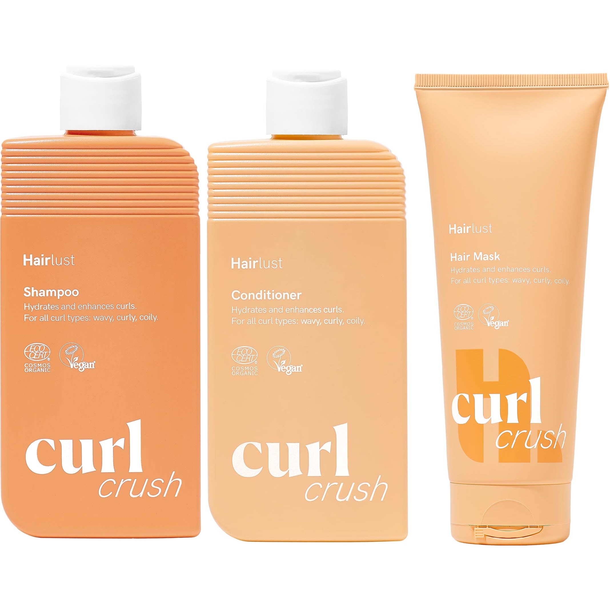 Hairlust Curl Crush Bundle Shampoo 250 ml & Conditioner 250 ml & Hair Mask 200 ml