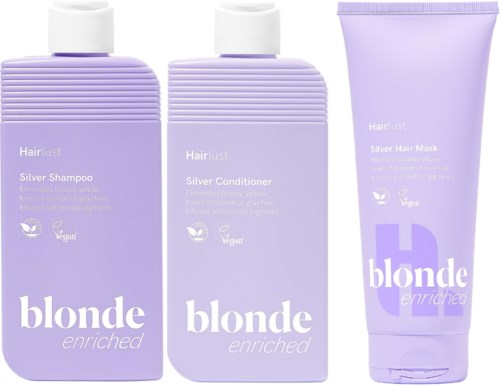 Hairlust Enriched Blonde Bundle Silver Shampoo 250 ml & Conditioner 250 ml & Hair Mask 200 ml