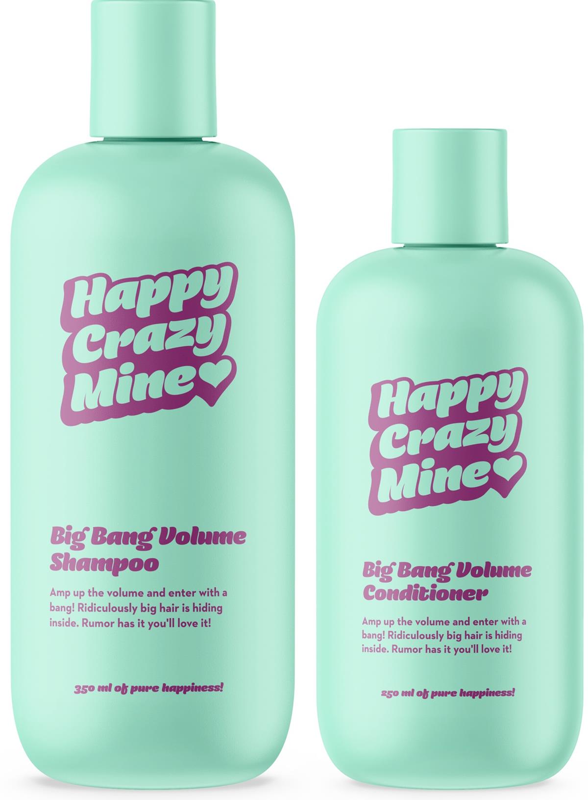 Happy Crazy Mine Big Bang Volume Shampoo 350 ml & Volume Conditioner 250 ml