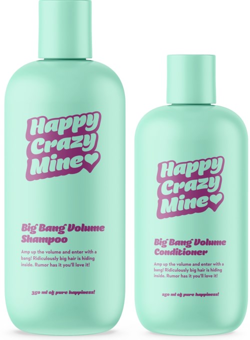 Happy Crazy Mine Big Bang Volume Shampoo 350 ml & Volume Conditioner 250 ml