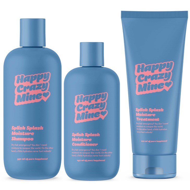 Happy Crazy Mine Splish Splash Moisture Shampoo 350 ml & Conditio