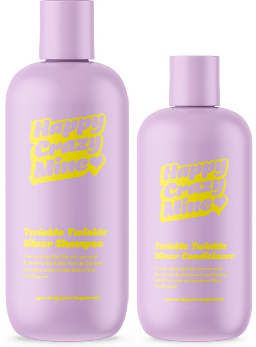 Happy Crazy Mine Twinkle Twinkle Silver Shampoo 350 ml & Silver Conditioner 250 ml