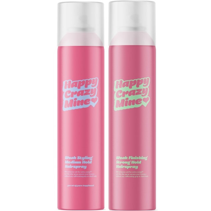 Happy Crazy Mine Woah Styling Hairspray Medium 300 ml & Finishing