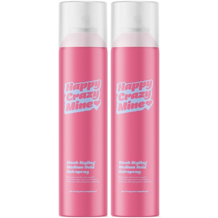 Happy Crazy Mine Woah Styling Hairspray Medium Hold 2 x 300 ml