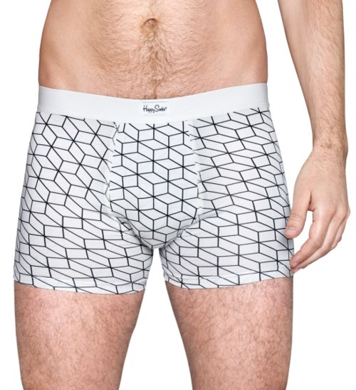 Happy Socks Boxer Brief Optic Vit Svart S Medium