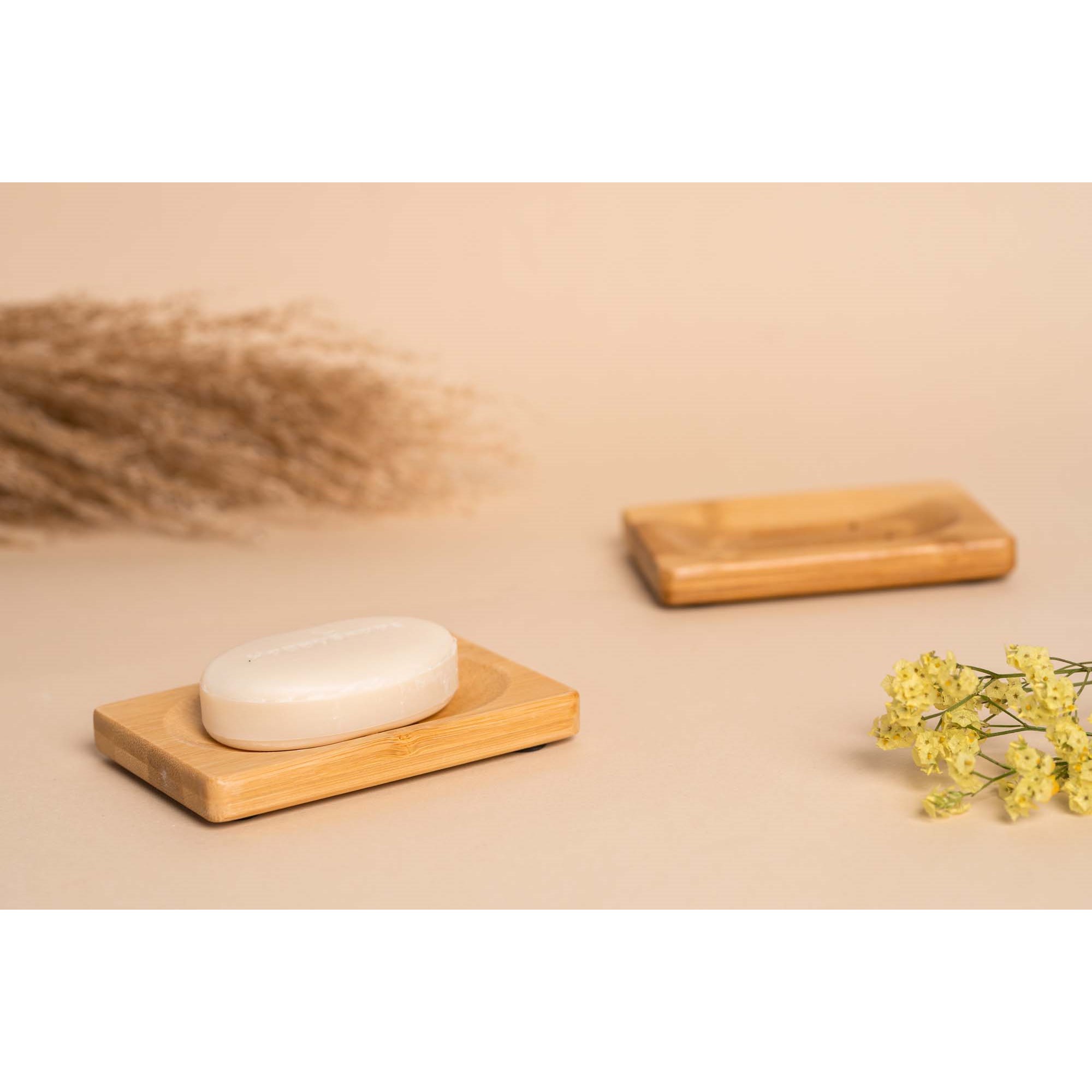 Läs mer om HappySoaps Accessories Bamboo Soap Holder for Two Bars