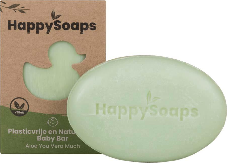 HappySoaps Baby & Kids Shampoo and Body Wash Bar Aloe You Vera Much 80 g