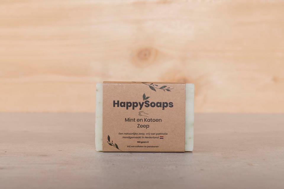 HappySoaps Hand Soap Mint & Cotton 100 g