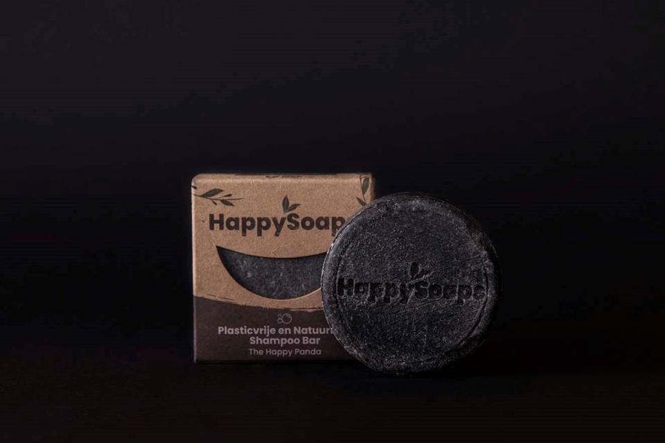 HappySoaps Shampoo Bar Charming Charcoal & Sweet Sandal 70