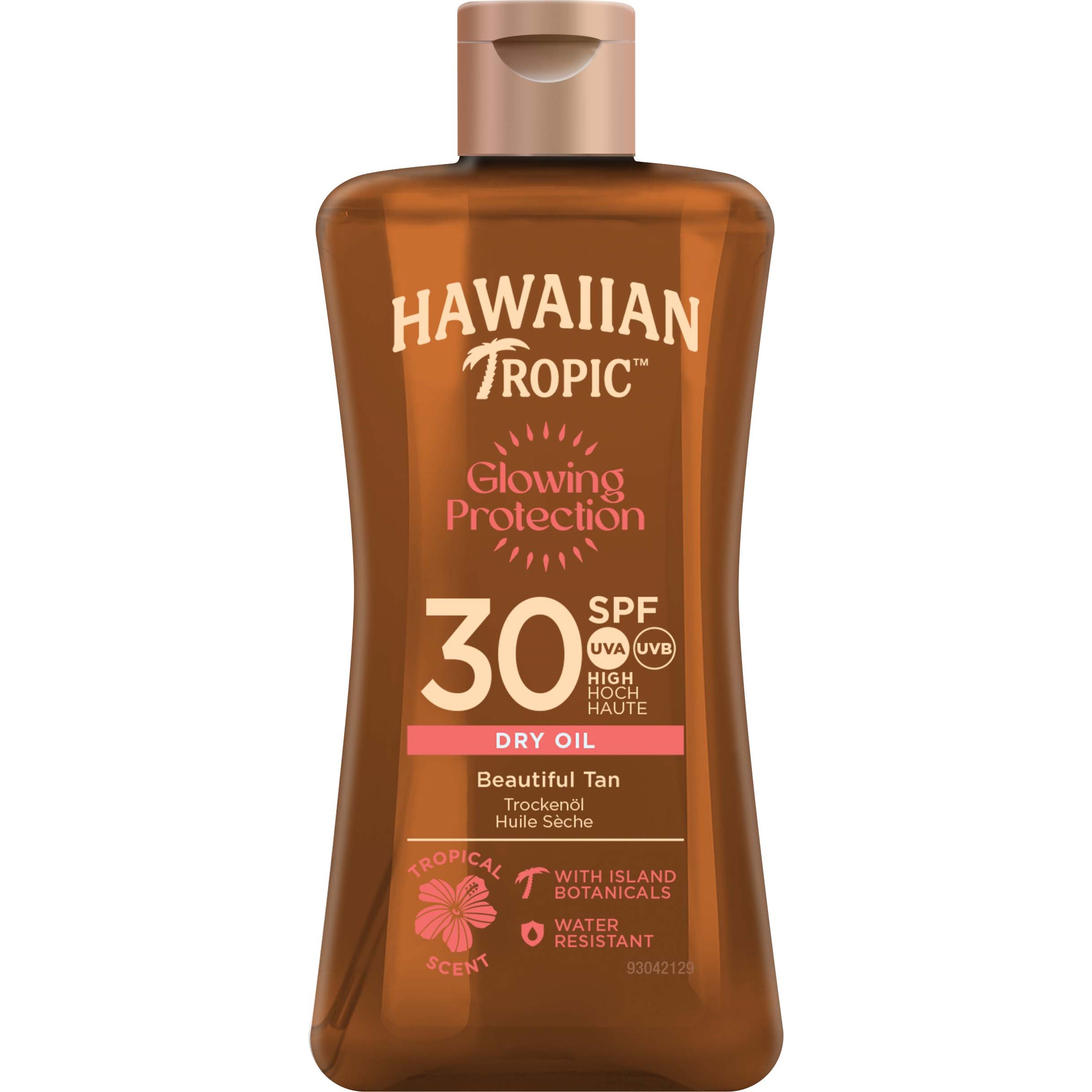 Hawaiian Tropic Glowing Protection Dry Oil SPF30 100 ml billede