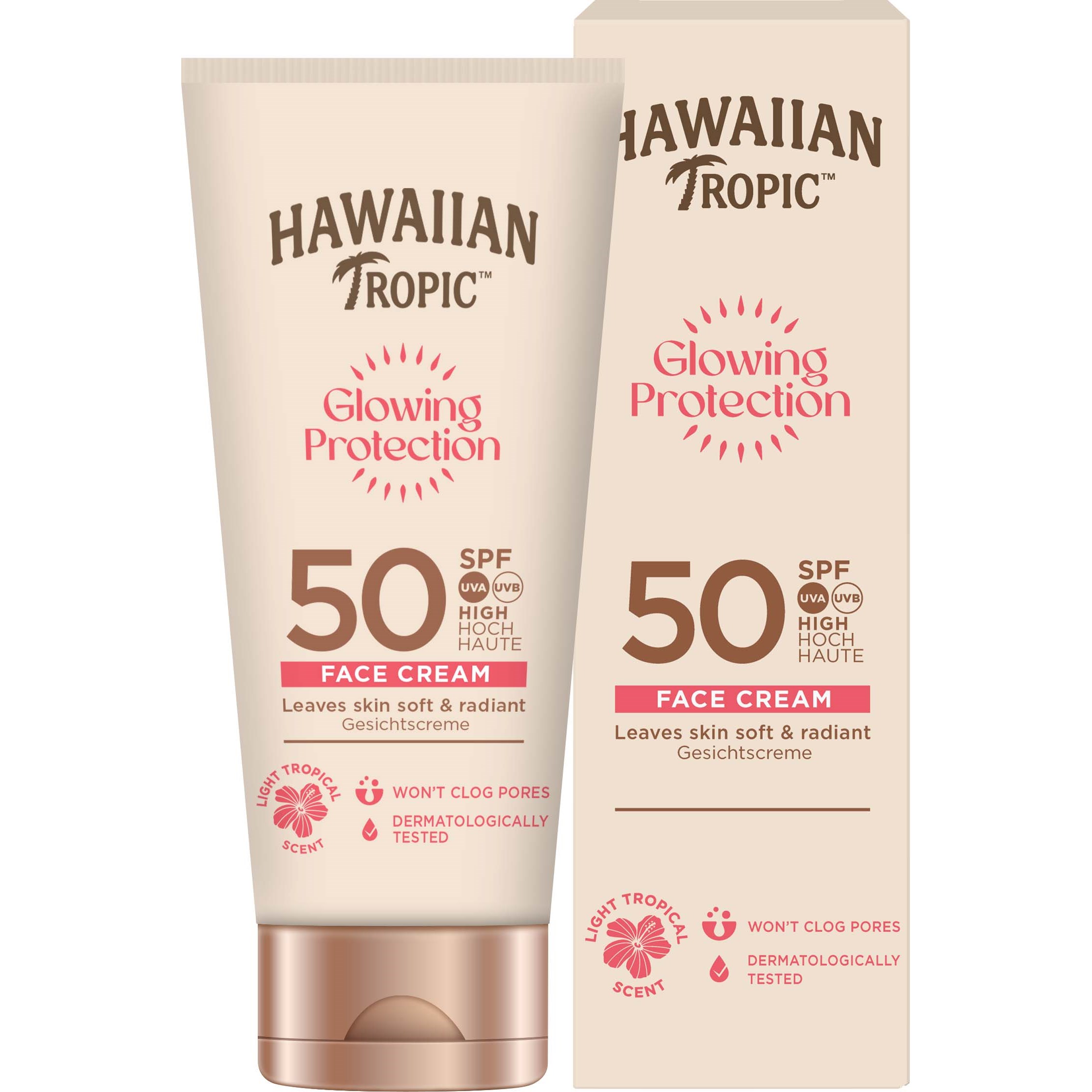 Hawaiian Tropic Glowing Protection Face Lotion SPF50 50 ml