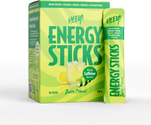 Heey! Energy Sticks Caffeine + Guarana Zesty Citrus 30 st