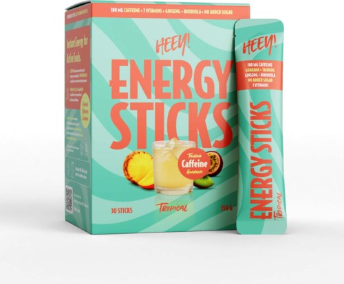 Heey! Energy Sticks Caffeine + Guarana Zesty TropicaL 30 st