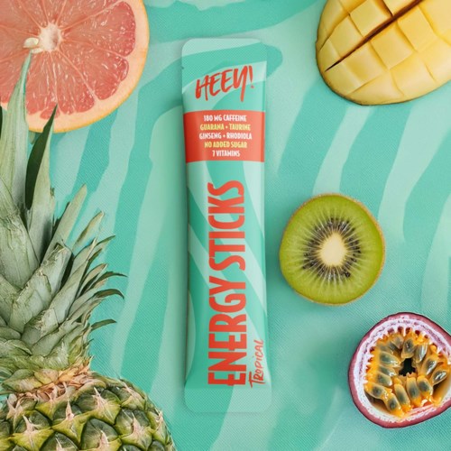 Heey! Energy Sticks Caffeine + Guarana Zesty TropicaL 30 pcs