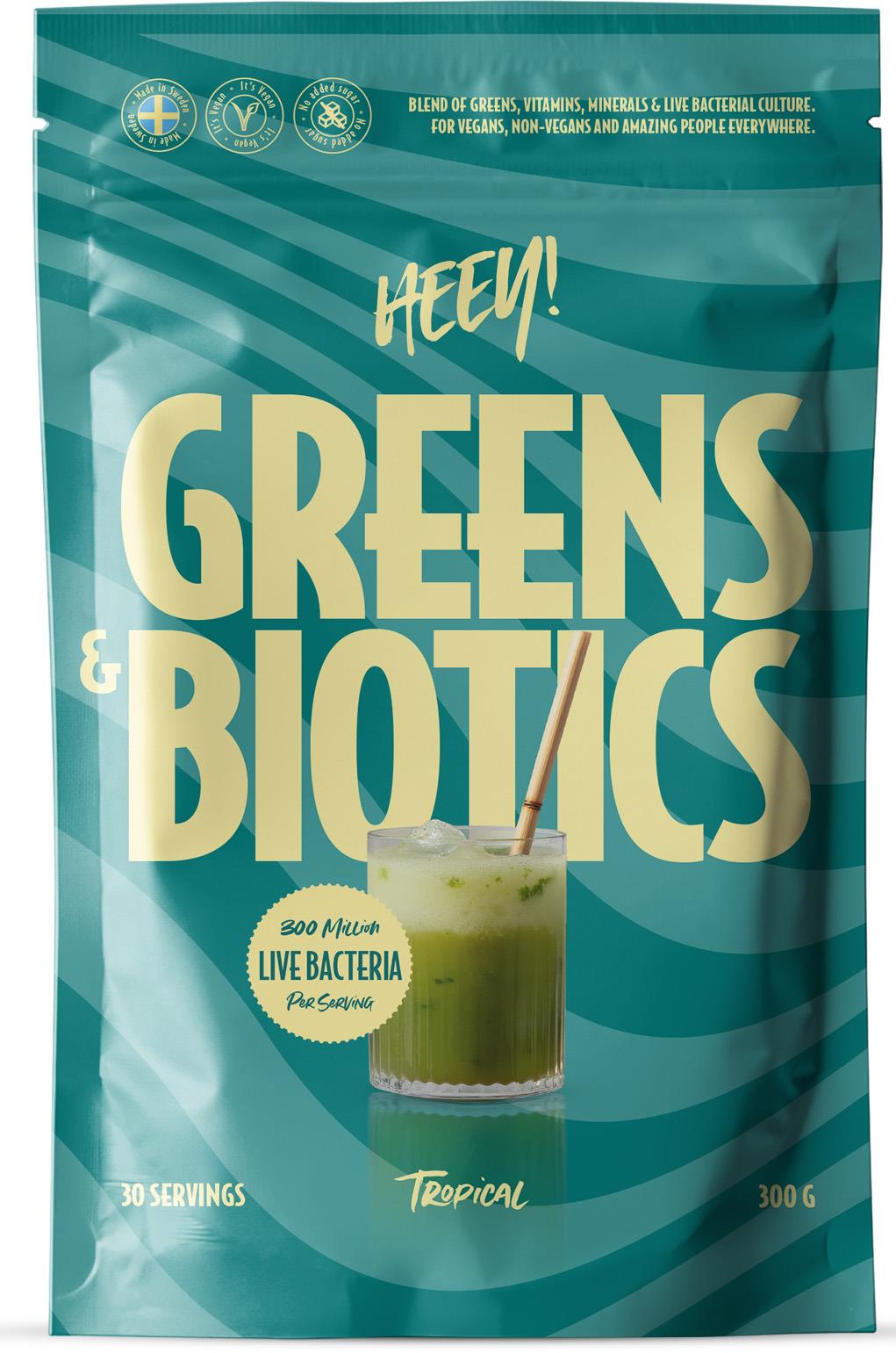 Heey! Superfood Greens & Biotics Superfood + Immune Boost Tropical 300 g