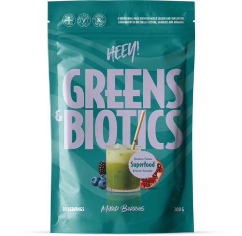 Heey! Greens & Biotics Superfood + Probiotics Mixed Berries 300 g