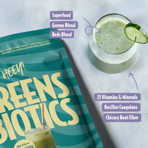 Heey! Greens & Biotics Superfood + Probiotics Mixed Berries 300 g