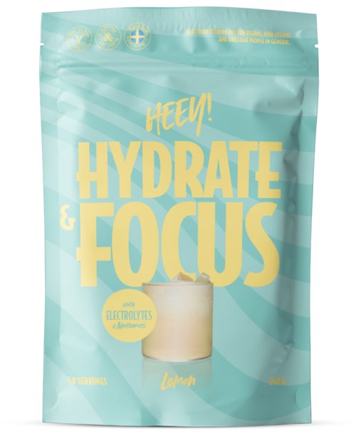 Heey! Hydrate & Focus Electrolytes + Lions Mane Lemon 240 g