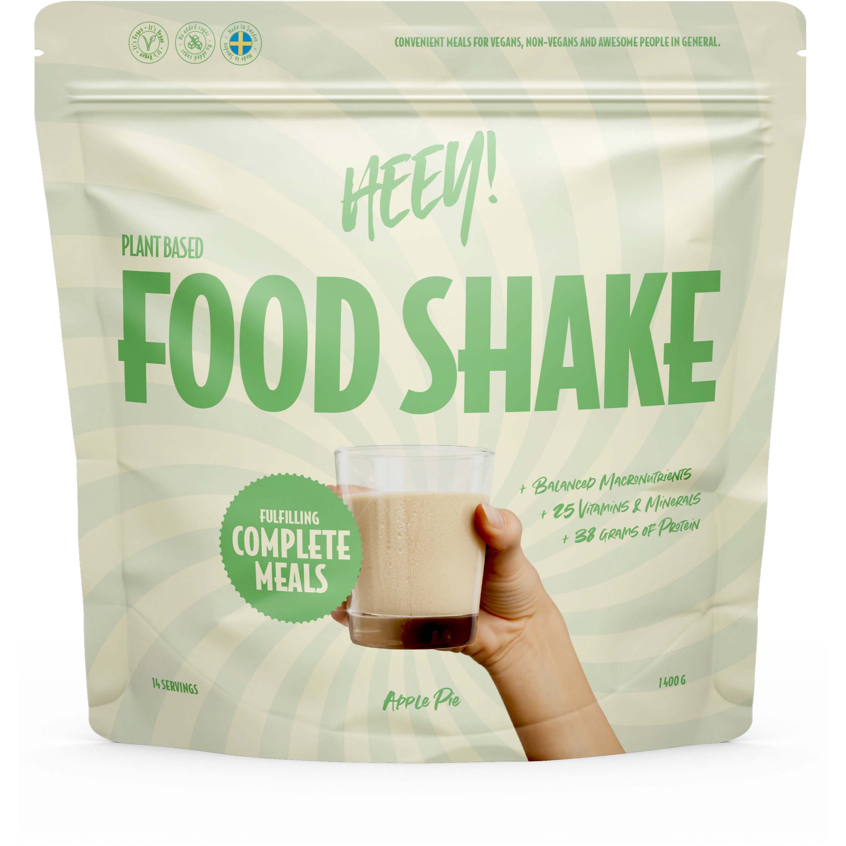 Läs mer om Heey! Vegan Food Shake Apple Pie 1400 g