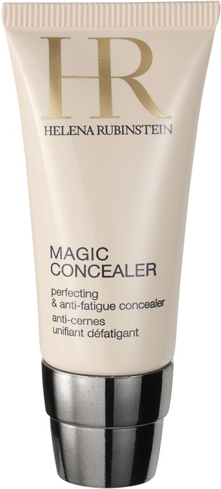 En beige tube med sølvhette, merket Helena Rubinstein Magic Concealer, som fremhever formålet og merkevaren.