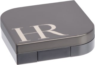 Ett litet grått lock med rund form och bokstäverna 'HR' på översidan.