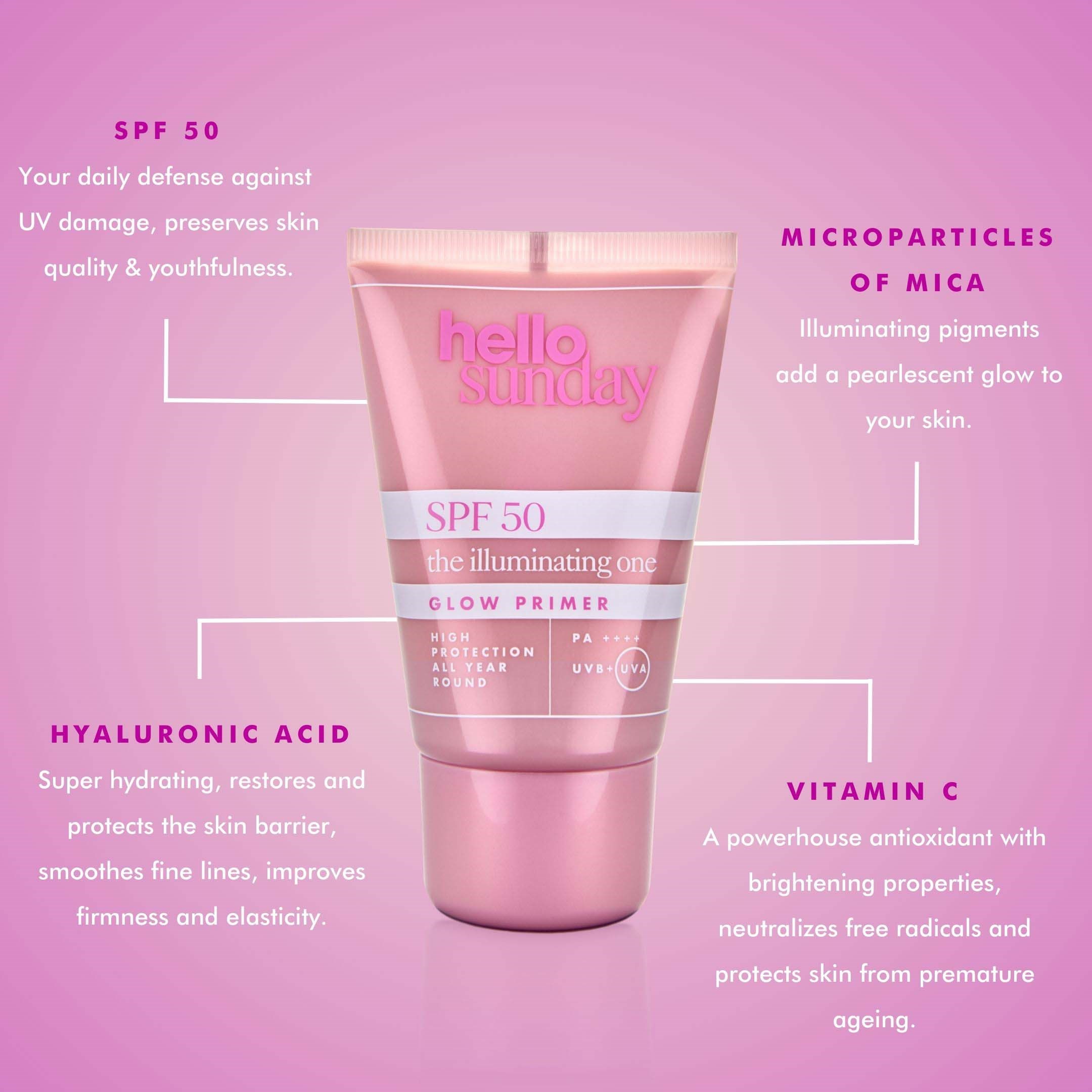 Hello Sunday The illuminating one Glow Primer SPF 50 PA++++ 50 ml (obrázok 10)