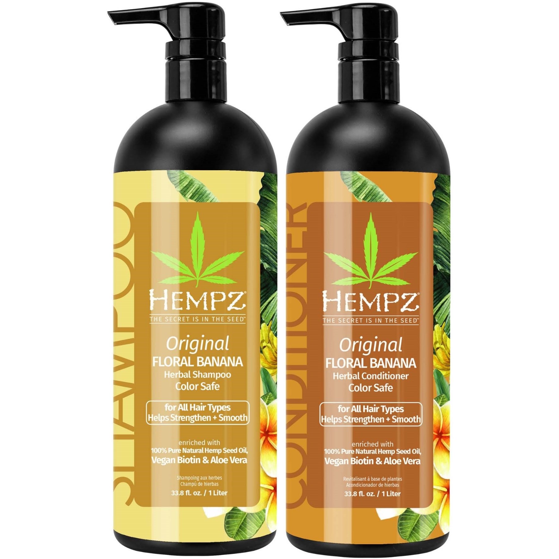 Hempz Original Herbal Bundle Shampoo 1000 ml & Conditioner 1000 m