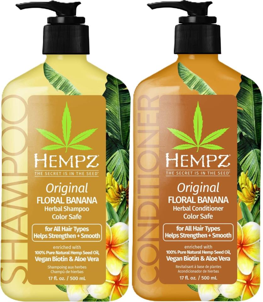 HEMPZ Original Herbal Bundle Shampoo 500 ml Conditioner 500 ml
