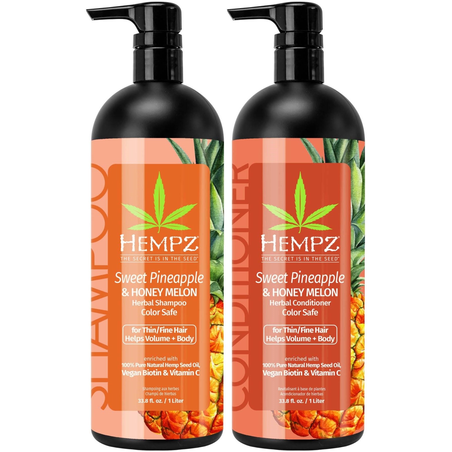 Hempz Sweet Pineapple & Honey Melon Herbal Bundle Shampoo 1000 ml