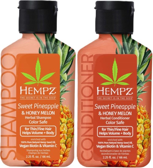 Hempz Sweet Pineapple & Honey Melon Herbal Bundle Shampoo 66 ml & Conditioner 66 ml