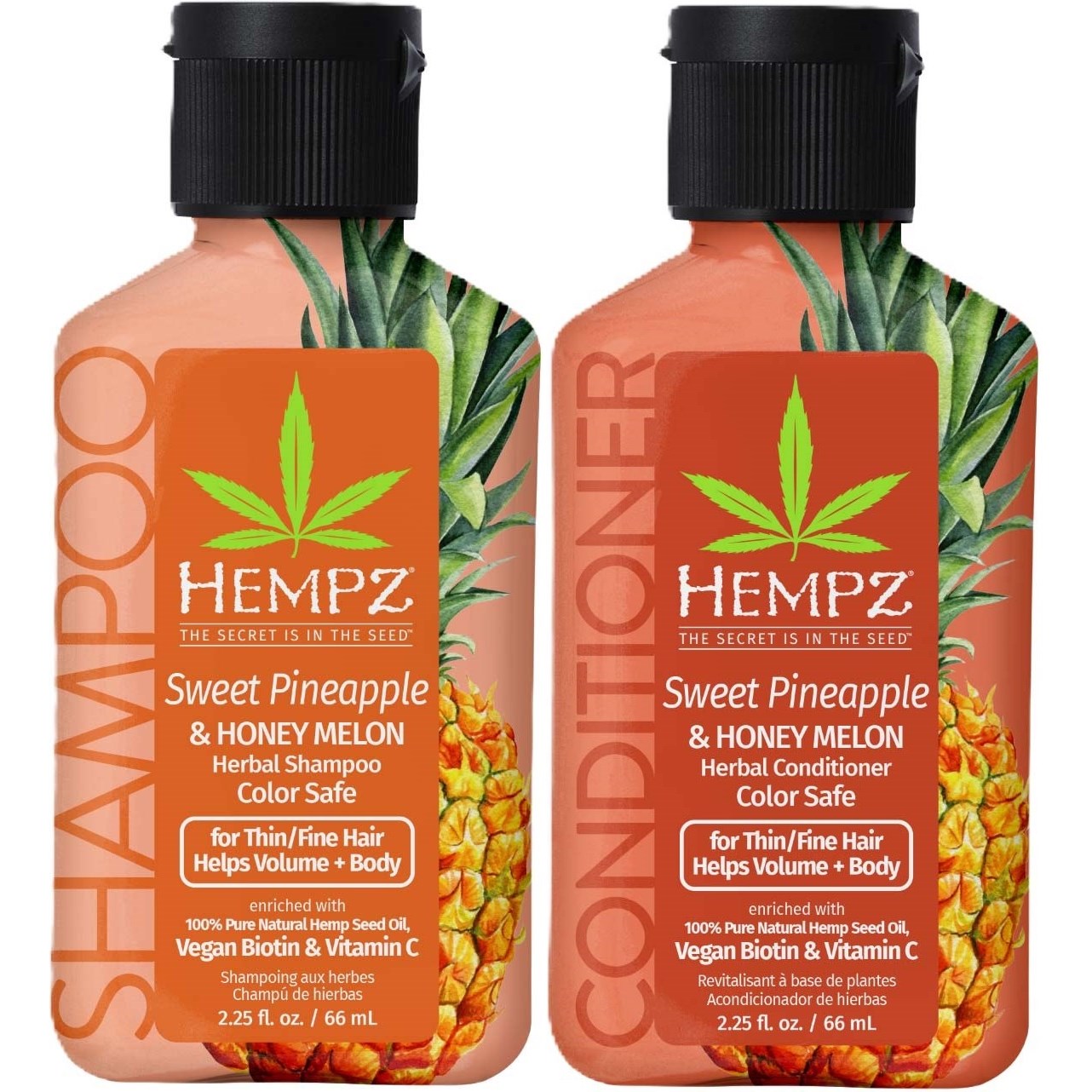 Hempz Sweet Pineapple & Honey Melon Herbal Bundle Shampoo 66 ml &