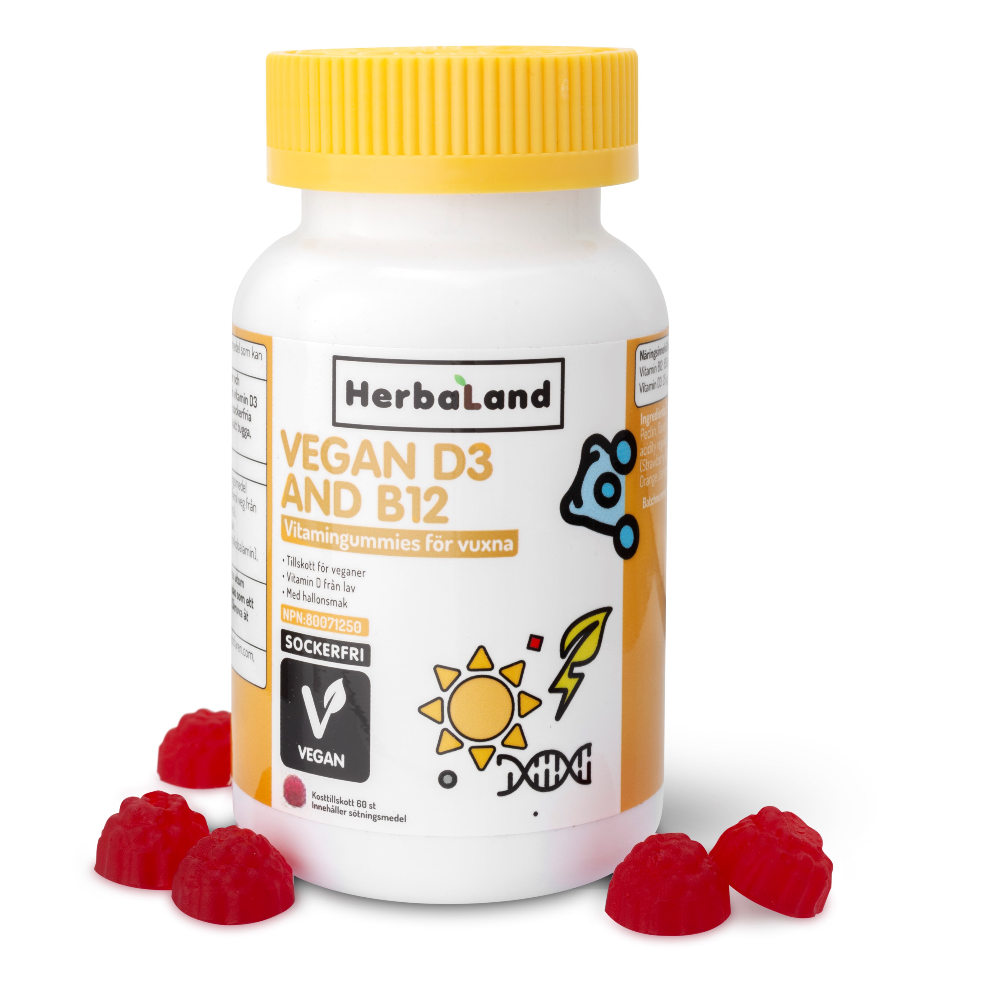 Herbaland Vegan D3+B13 60 st