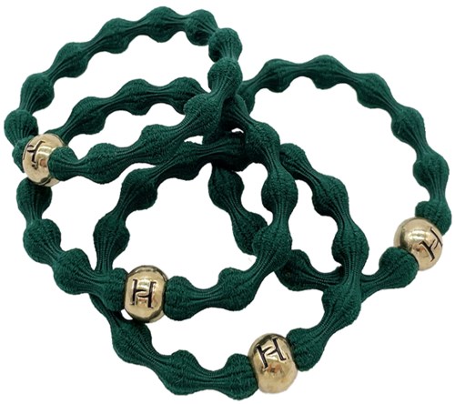 Hermine Hold Essential Collection Elastic Hair Tie 4-p Green