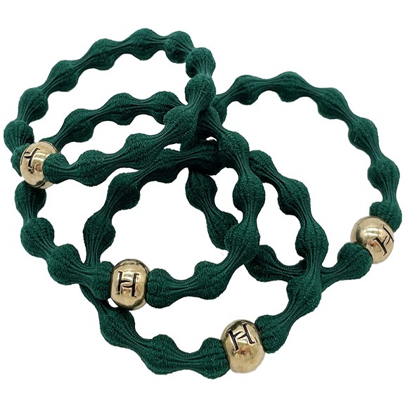 Hermine Hold Essential Collection Elastic Hair Tie 4-p Green