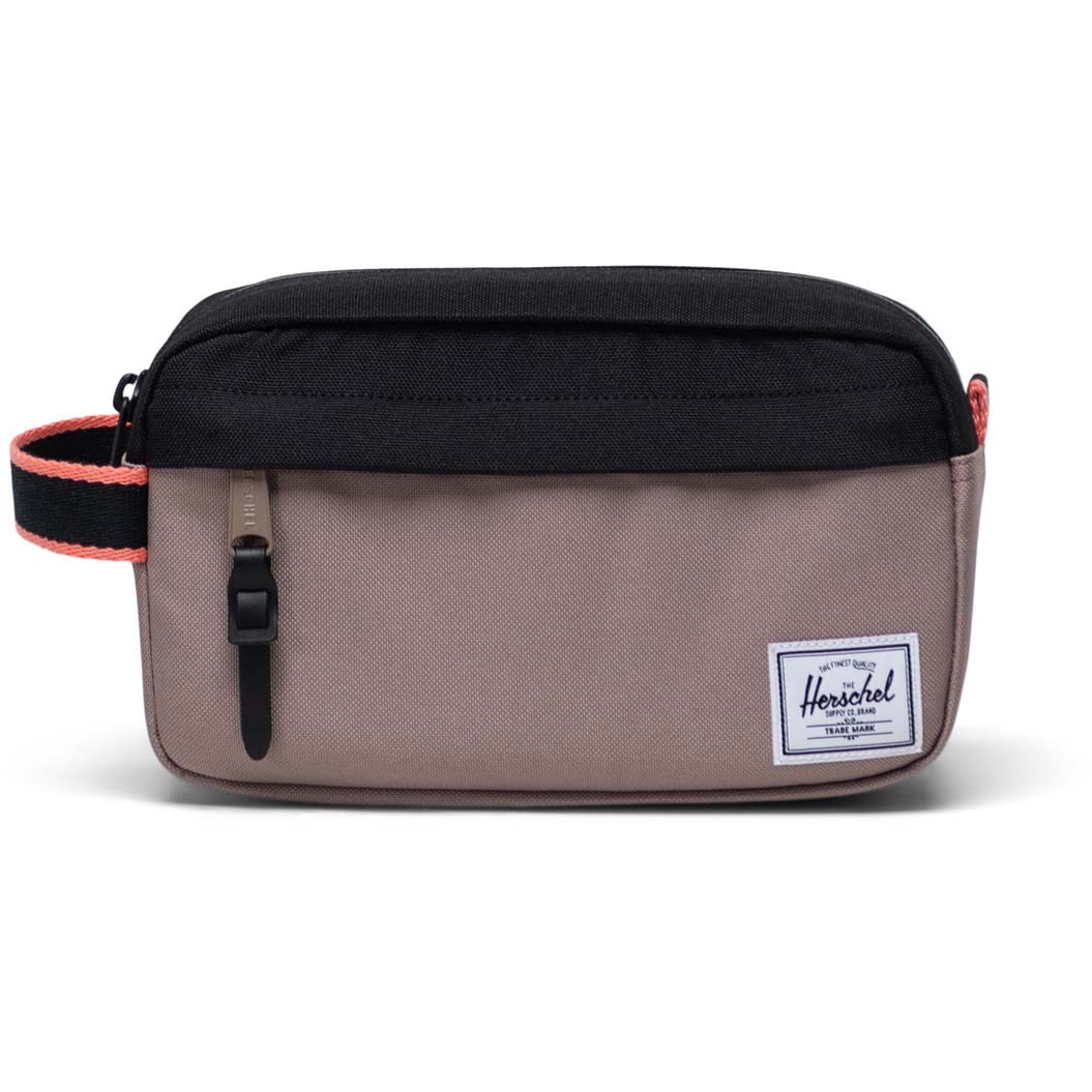 Herschel Chapter Small Travel Kit Taupe Grey/Black/Shell Pink