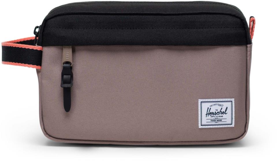 HERSCHEL Chapter Travel Kit Taupe Grey/Black/Shell Pink