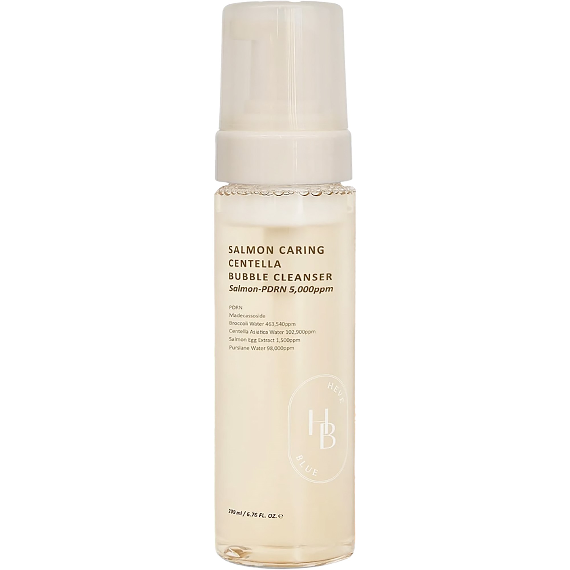 Heveblue Salmon Caring Centella Bubble Cleanser 200 ml