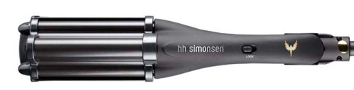 En handhållen enhet med flera metallrör, en knapp och namnet "hh simonsen" på den.