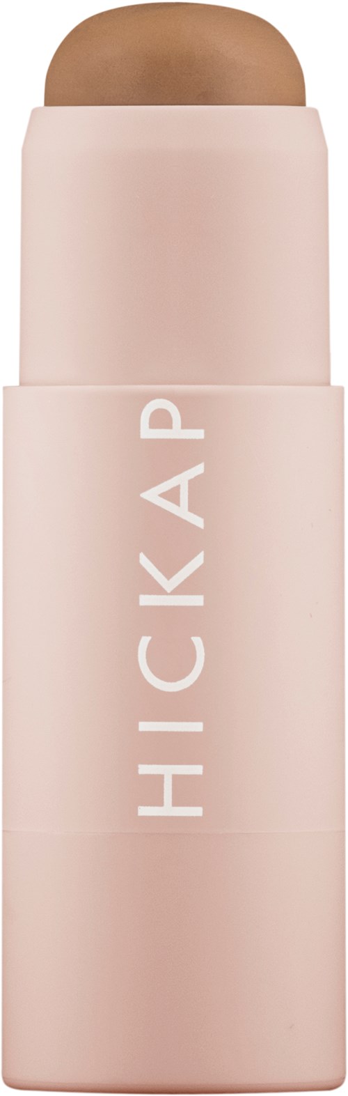 A pink stick with a rounded top, labeled 'HICKAP,' appears to be a cosmetic or skincare product.
