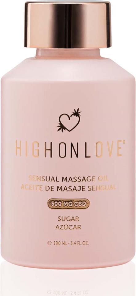 HighOnLove Sensual Massage Oil Sugar 500mg CBD 100ml