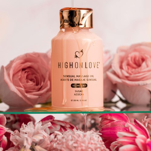 HighOnLove Sensual Massage Oil Sugar 500mg CBD 100 ml | lyko.com
