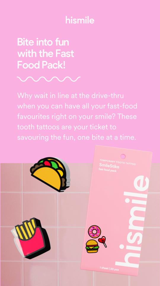 Hismile SmileStika Fast Food Pack